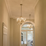 Люстра подвеная с 4-мя лампами и стеклянными подвесками в классическом стиле Feiss варинант исполнения - 2 | Loft Concept в Саратове