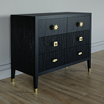 Бельевой Комод с 4 ящиками Elsa Dreams Black варинант исполнения - 1 | Loft Concept в Саратове