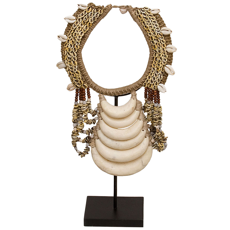 Ожерелье из ракушек на подставке Ethnic Beige Shells Necklace Бежевый Коричневый Ожерелье из ракушек на подставке Ethnic Beige Shells Necklace Бежевый Коричневый в Саратове | Loft Concept