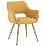 Стул в рогожке желтого цвета NEASAN STOOL варинант исполнения - 1 | Loft Concept в Саратове