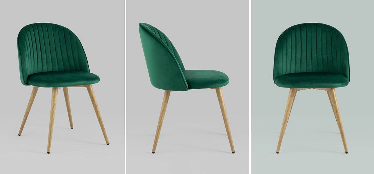 Стул Miruna Chair Изумрудно-Зеленый Велюр Стул Miruna Chair Изумрудно-Зеленый Велюр - Loft-Concept в Саратове