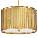 Люстра с золотым фактурным каркасом и тканевым абажуром Lustery Gold варинант исполнения - 2 | Loft Concept в Саратове