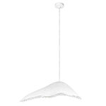 Подвесной светильник с асимметричным волнообразным абажуром и фактурной бахромой по краю Tactile Line варинант исполнения - 2 | Loft Concept в Саратове