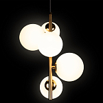 Подвесной светильник с 5-ю белыми шарообразными плафонами Bubble Chandelier варинант исполнения - 4 | Loft Concept в Саратове