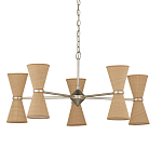 Люстра серебряного цвета с тканевыми абажурами Loft Rope Light варинант исполнения - 2 | Loft Concept в Саратове