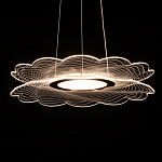 Люстра с прозрачным волнистым плафоном в форме цветка Ethereal Bloom варинант исполнения - 5 | Loft Concept в Саратове