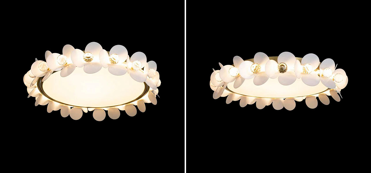 Потолочный светильник Белые Цветы White Flowers Ceiling lamp D 48 Потолочный светильник Белые Цветы White Flowers Ceiling lamp D 48 - Loft-Concept в Саратове