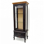 Витрина однодверная с ящиком и 3-мя полками из массива березы Vintage варинант исполнения - 1 | Loft Concept в Саратове