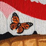 Картина вышивка бисером Grill Cut Out With Butterfly варинант исполнения - 2 | Loft Concept в Саратове