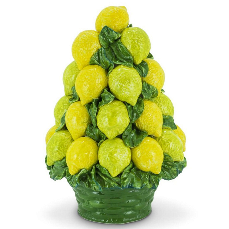 Статуэтка Lemons Cone With Basket H38 Желтый Зеленый Статуэтка Lemons Cone With Basket H38 Желтый Зеленый в Саратове | Loft Concept