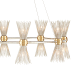 Люстра круглая с фактурными абажурами из тонких металлических палочек Wild Thorns варинант исполнения - 1 | Loft Concept в Саратове