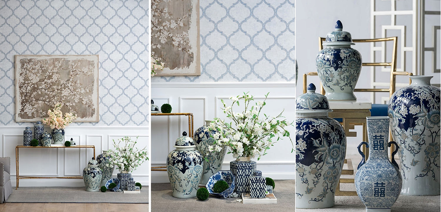 Ваза Blue & White Ornament Vase 62 Ваза Blue & White Ornament Vase 62 - Loft-Concept в Саратове
