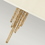 Люстра подвесная с широким белым текстильным абажуром и вертикальными декоративными элементами Hinkley варинант исполнения - 4 | Loft Concept в Саратове