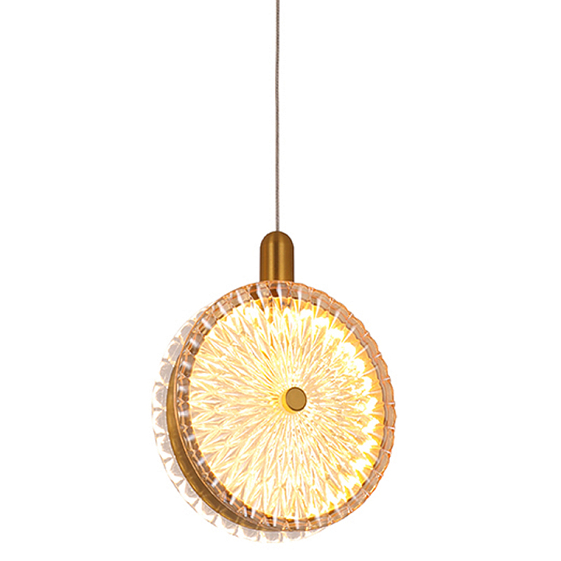 Подвесной светильник с плафоном из рельефного стекла Peony Glass Bronze Прозрачный Бронза Черный Подвесной светильник с плафоном из рельефного стекла Peony Glass Bronze Прозрачный Бронза Черный в Саратове | Loft Concept