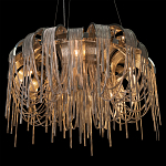 Люстра подвесная круглая с изогнутыми металлическими дугами и ниспадающими цепочками 65 см Atlantis Chain варинант исполнения - 17 | Loft Concept в Саратове