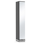 Шкаф-пенал с зеркальной дверцей и фасадом цвета графит Strict Lines варинант исполнения - 1 | Loft Concept в Саратове