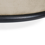 Банкетка круглая бежевый велюр на 4-х металлических ножках черного цвета SANJAY варинант исполнения - 3 | Loft Concept в Саратове