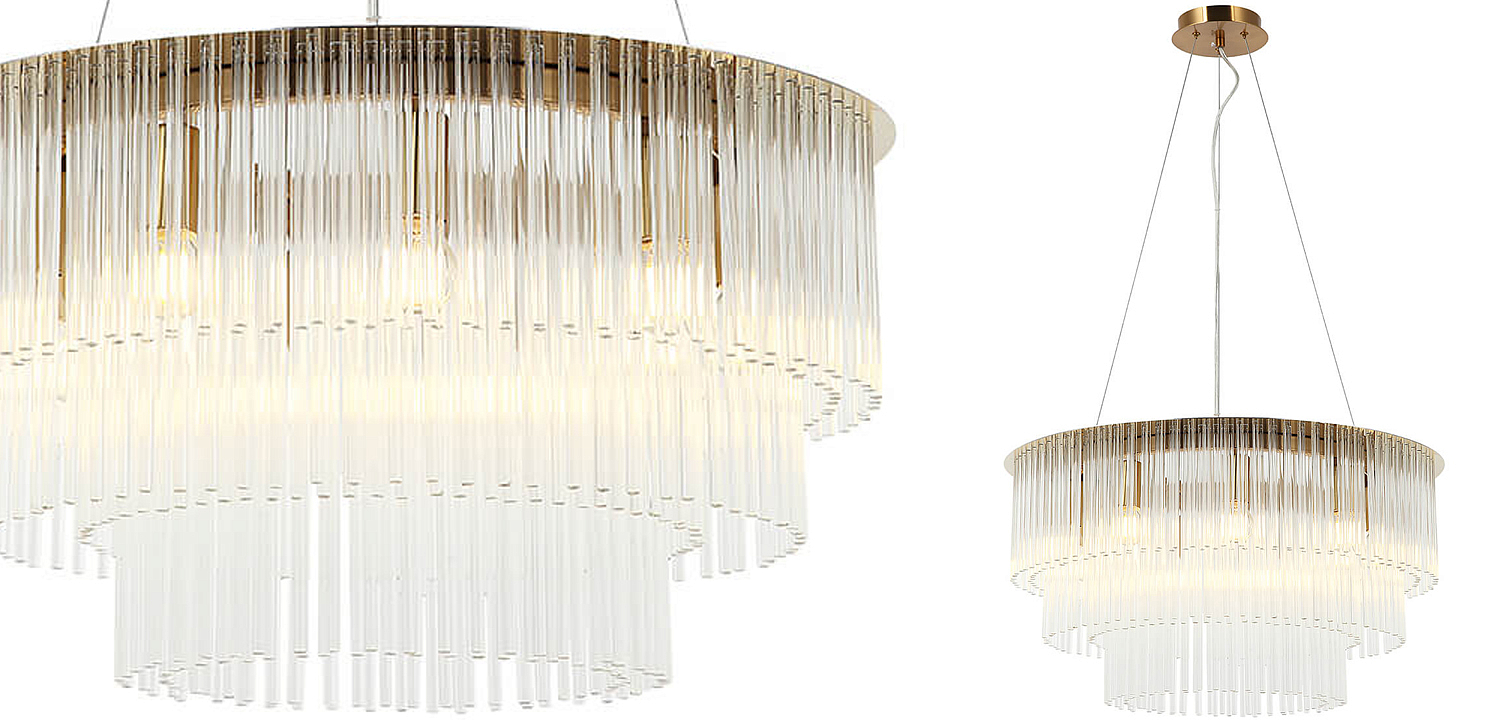 Люстра Harrison Chandelier gold 9 lamp Люстра Harrison Chandelier gold 9 lamp - Loft-Concept в Саратове