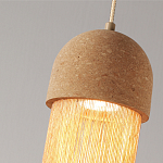 Подвесной светильник натуральная пробка с бахромой Natural Cork варинант исполнения - 3 | Loft Concept в Саратове