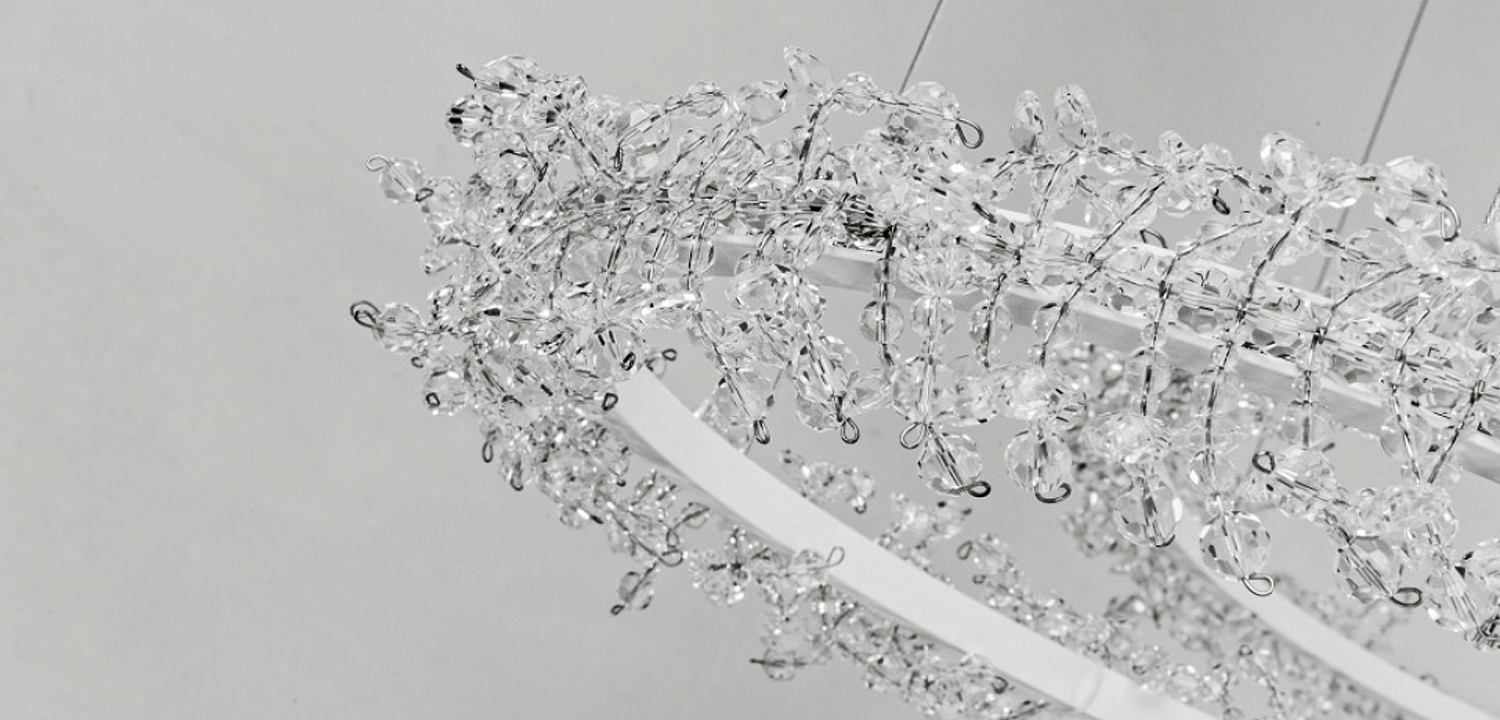 Люстра Crystal round chandelier 3 кольца Белый Люстра Crystal round chandelier 3 кольца Белый - Loft-Concept в Саратове