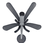 Вешалка серого цвета с 4-мя крючками из пластика Curves Hangers варинант исполнения - 2 | Loft Concept в Саратове