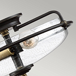 Потолочный светильник со стеклянным плафоном на изогнутых кронштейнах Quoizel  варинант исполнения - 6 | Loft Concept в Саратове