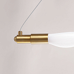 Люстра горизонтальная с волнистым белым плафоном Golden Swirl варинант исполнения - 9 | Loft Concept в Саратове