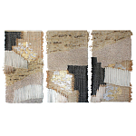 Триптих Геометрический гобелен бежевый Figurative Beige Wall Hangings варинант исполнения - 4 | Loft Concept в Саратове