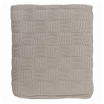 Плед из хлопка рельефной вязки бежево-серого цвета Waffle Comfort варинант исполнения - 4 | Loft Concept в Саратове