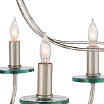 Люстра серебряного цвета с изогнутыми элементами каркаса Twisted Iron Chandelier варинант исполнения - 2 | Loft Concept в Саратове