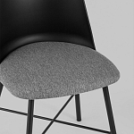 Стул из прочного пластика на металлическом основании Anora Black варинант исполнения - 7 | Loft Concept в Саратове