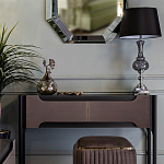 Настольная лампа с черным конусообразным абажуром Glass Flask варинант исполнения - 1 | Loft Concept в Саратове