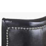 Кресло из натуральной кожи на 4-х деревянных ножках из массива бука Daniel Leather Armchair black варинант исполнения - 5 | Loft Concept в Саратове