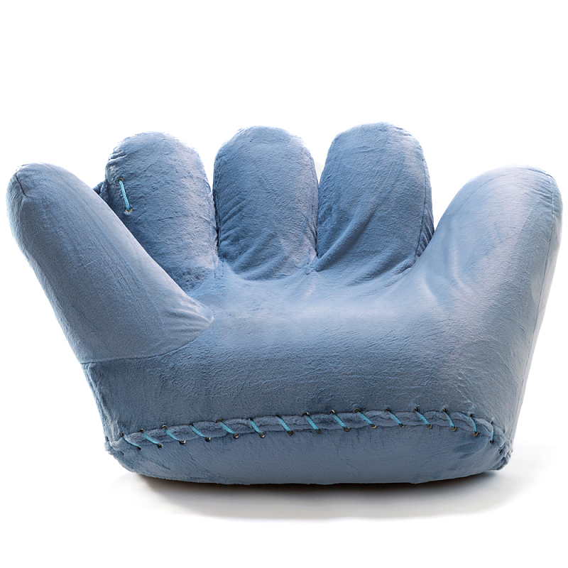 Дизайнерское плюшевое кресло в форме руки голубое Poltronova Joe Plush Baby Blue Armchair Голубой Дизайнерское плюшевое кресло в форме руки голубое Poltronova Joe Plush Baby Blue Armchair Голубой в Саратове | Loft Concept