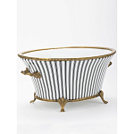 Кашпо Black white stripe варинант исполнения - 2 | Loft Concept в Саратове