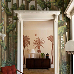 Обои ручная роспись Redwoods Sequoia on Sterling Silver gilded paper варинант исполнения - 2 | Loft Concept в Саратове