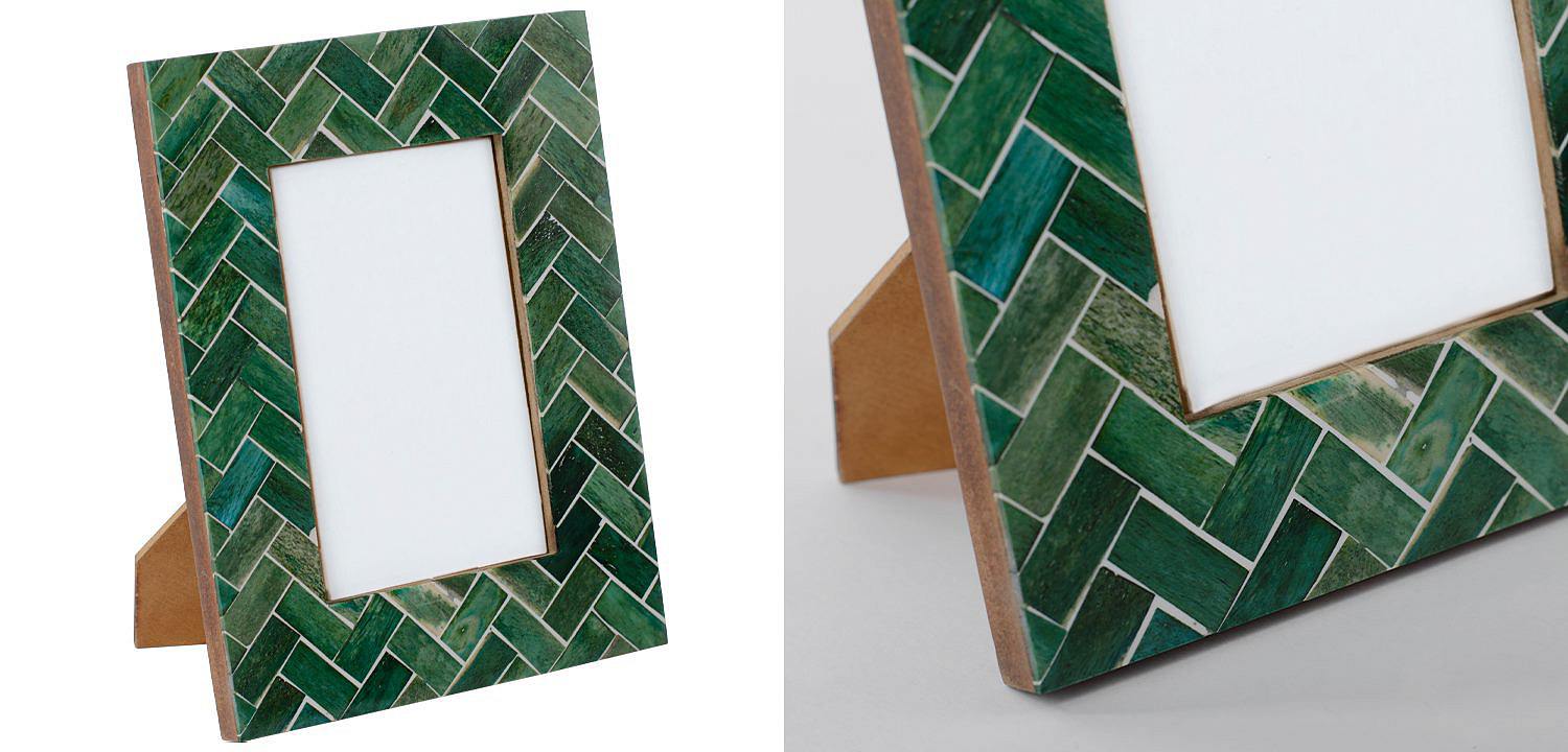 Фоторамка кость Green Indian Bone Inlay photo frame Фоторамка кость Green Indian Bone Inlay photo frame - Loft-Concept в Саратове