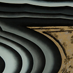 Дизайнерский комод с 4-мя дверцами в черно-золотых тонах Calista варинант исполнения - 1 | Loft Concept в Саратове