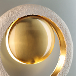 Бра с бежевым текстурным кольцом и латунным шаром в центре Tactile  варинант исполнения - 7 | Loft Concept в Саратове