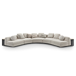 Большой угловой Диван California трансформер с приставными деревянными модулями   варинант исполнения - 1 | Loft Concept в Саратове