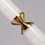 Подвесной светильник с двумя белыми рифлеными цилиндрическими плафонами Golden Swirl варинант исполнения - 7 | Loft Concept в Саратове