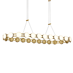 Люстра овальная с круглыми светодиодными источниками света Maxine Light варинант исполнения - 2 | Loft Concept в Саратове