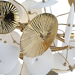 Люстра с белыми и золотистыми цветами Dahlia Flowers Lamp варинант исполнения - 5 | Loft Concept в Саратове