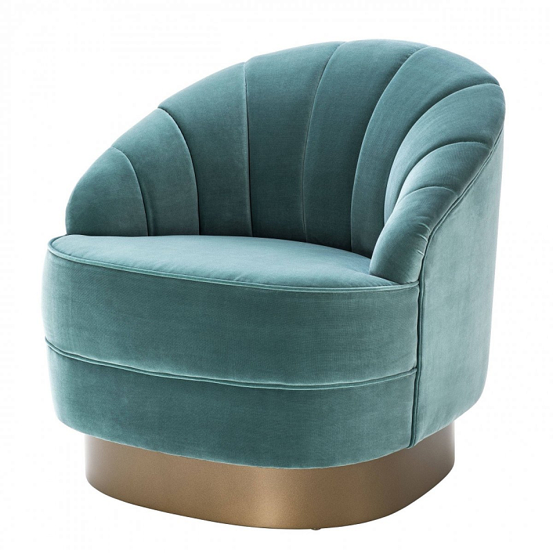 Кресло Eichholtz Chair Hadley Turquoise Бирюзовый матовое золото Кресло Eichholtz Chair Hadley Turquoise Бирюзовый матовое золото в Саратове | Loft Concept