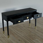 Дизайнерский Письменный стол Elsa Dreams Black с тремя ящиками варинант исполнения - 4 | Loft Concept в Саратове