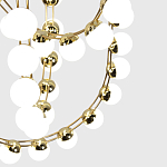 Люстра подвесная светодиодная с круглыми плафонами белого цвета PEARLS Suspension 39  варинант исполнения - 5 | Loft Concept в Саратове