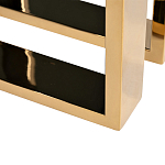 Столик журнальный квадратный с основанием в оттенках хром и золото Harmony Color and Shapes варинант исполнения - 3 | Loft Concept в Саратове