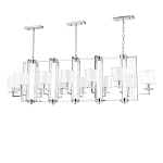 Люстра прямоугольной формы с 12-ю цилиндрическими плафонами из стекла Laurent варинант исполнения - 3 | Loft Concept в Саратове