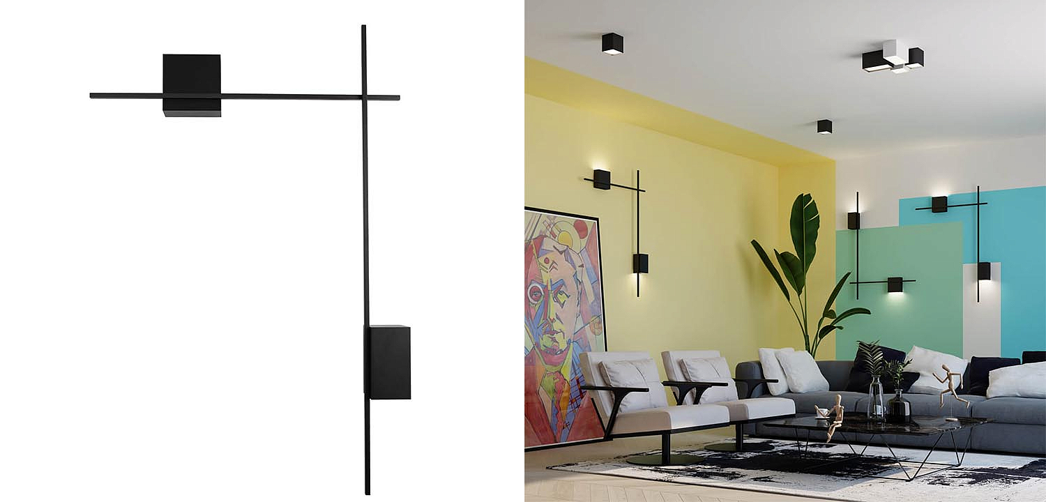 Бра Blocks Wall Light Black Angle Бра Blocks Wall Light Black Angle - Loft-Concept в Саратове