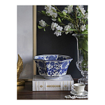 Чаша белая с синим цветочным узором Chino Dishes варинант исполнения - 3 | Loft Concept в Саратове